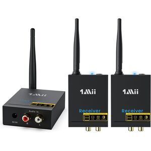 1Mii 2.4Ghz Wireless Audio Transmitter Receiver, 192kHz/24bit HiFi Audio